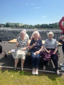 Enjoying An Icecream At Clones Canal Anne Morrow Louie Rutledge And Kathleen Tierney
