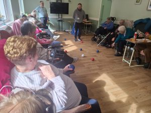 Gortmore Day Centre Omagh Clients Enjoying Bowls Activity Facilatated By James FODC