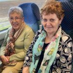 Service Users Enjoying The Chat Tea Train Event