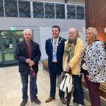 DCSDC Mayor and Service Users at the Chat Tea Train Event