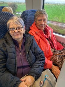 Service Users Enjoying The Chat Tea Train Event