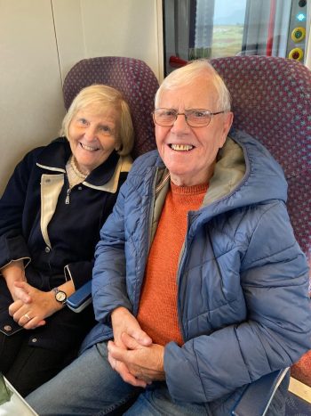 Service Users Enjoying The Chat Tea Train Event