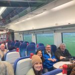 Service Users Enjoying The Chat Tea Train Event