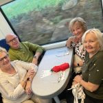 Service Users Enjoying The Chat Tea Train Event