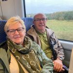 Service Users Enjoying The Chat Tea Train Event