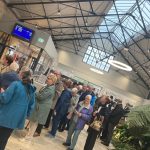 Service Users Enjoying The Chat Tea Train Event