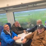 Service Users Enjoying The Chat Tea Train Event