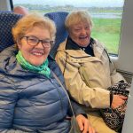 Service Users Enjoying The Chat Tea Train Event