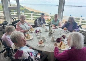 Thackeray Day Centre Service Users enjoying an evening tea