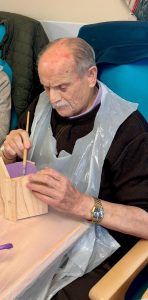 Tommy Forster Painting His Bird Box Drumclay Day Centre