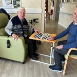 William Manley And Ivan Elliott Service Users Enjoying Activities At Tempo Road Day Centre Enniskillen