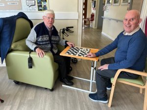 William Manley And Ivan Elliott Service Users Enjoying Activities At Tempo Road Day Centre Enniskillen