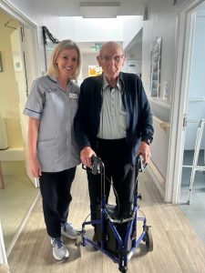 Physio Assistant Mobility Aid Clinic Fred Derbyshire With Siobhan McAteer