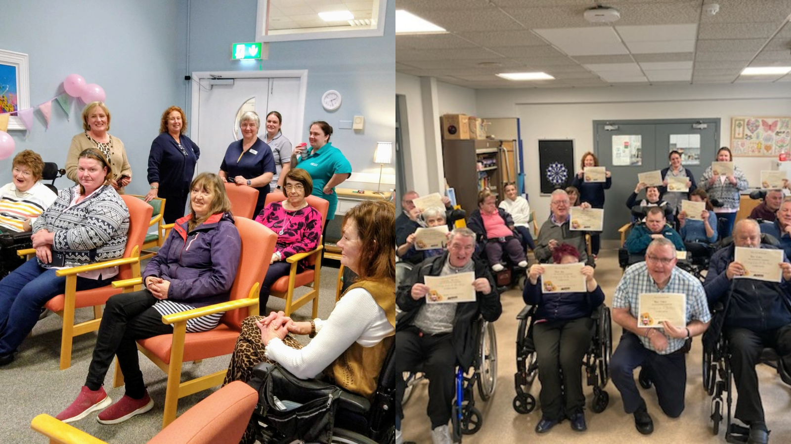 Drumcoo Centre Service users pictured having completed their respective workshops