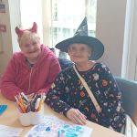 Service Users Christine and Deirdre in their fancy dress outfits
