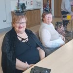 Service Users Ruby and Bridget in their fancy dress outfits