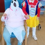 Service Users Fiona and Vivian in their fancy dress outfits