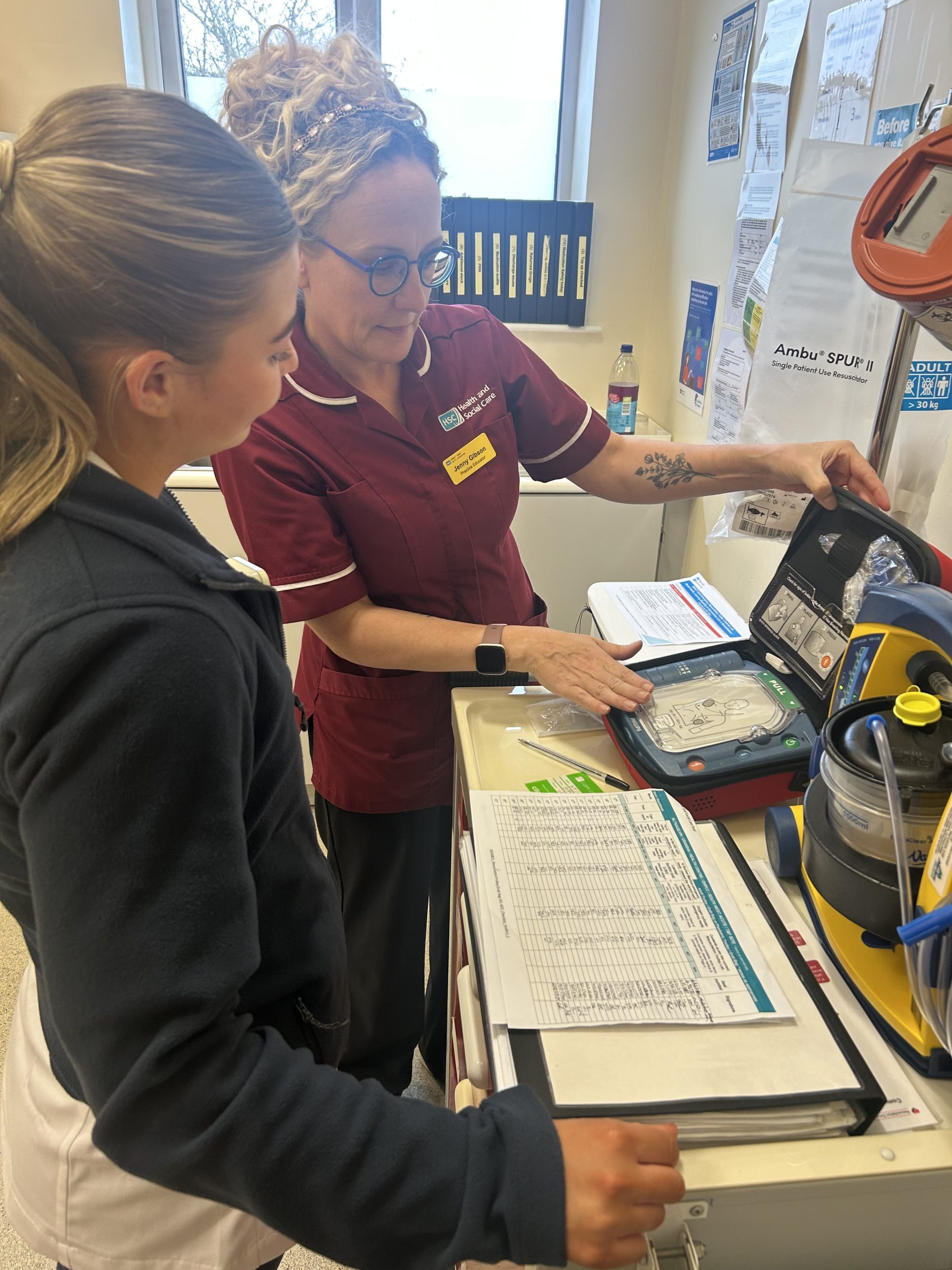 Jenny Gibson RNLD with Student Nurse