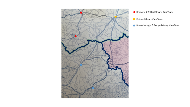 Map Showing GP Locations In Fermanagh And West Tyrone