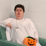 Service User At Glenside ATC In Fancy Dress For Halloween (1)