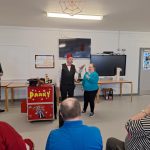 Service User At Glenside ATC With The Magician As Part Of Their Halloween Celebrations 1