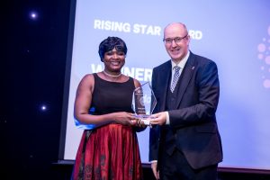 Belinda Munjoma Winner Rising Star DERRY presented by Neil Guckian