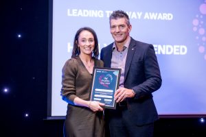 Jenny Armstrong Senior Mental Nurse Community SS Highly Commended Leading The Way presented by Mark Gillespie