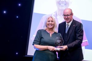 Lifetime Achievement Award Alison Bristow LD Dementia Nurse Community presented by Neil Guckian