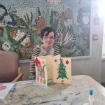 Service User with their Christmas Cards