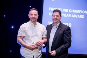 Niall Doody Therapeutic Assistant Gransha Winner Frontline Champion presented by Brendan Lavery