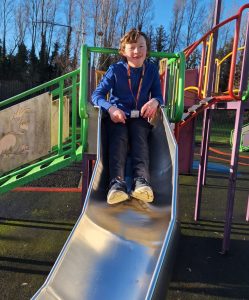 Service User Enjoying The Play Park