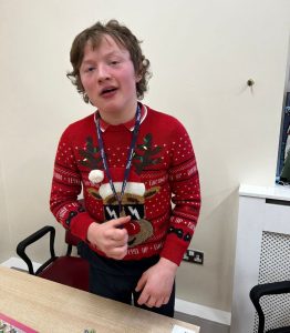 Service User Wearing Christmas Jumper (2)