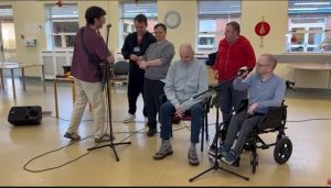 Service Users Performing With Stephen From Sound Session