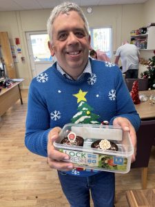 Strathroy Day Centre Service User with their Christmas Bakes