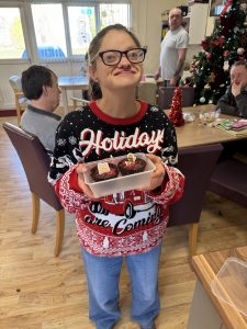 Strathroy Day Centre Service User with their Christmas Bakes