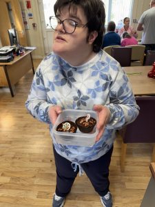 Strathroy Day Centre Service User with their Christmas Bakes
