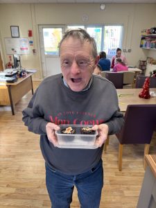 Strathroy Day Centre Service User with their Christmas Bakes