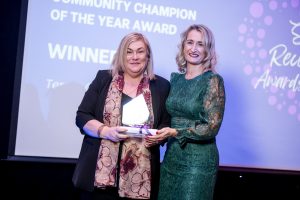 Teresa Coyle Social Worker Community NS Winner Community Champion Award presented by Maura O'Neill