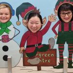 Helen, Katy , Alison with the Elf Frame