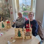 Service Users with their Christmas Cards