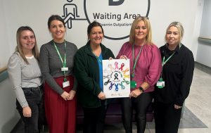 Macmillan Support Workers Lauren Duddy, Rachael Hutchman, Joanne McLaughlin, Charlene McClinktock, Linda Carton