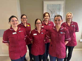 • Breast CNSs (L-R) Megan Dunlop, Gemma O’Neill, Carolann McLaughlin, Aideen Kelly, Kate McLaughlin and Karen McAteer
