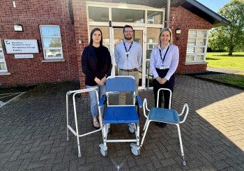 Gráinne McLaughlin, Community Equipment and Continence Service Manager with BSO; Patrick Conwell, Head of Department for Occupational Therapy and Joanne Torrens, Interim Head of Service for Community Nursing