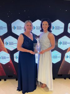 Jaquie Hanley (Altnagelvin Hospital) and Oonagh Donnelly (South West Acute Hospital), Antimicrobial Team at NI Healthcare Awards