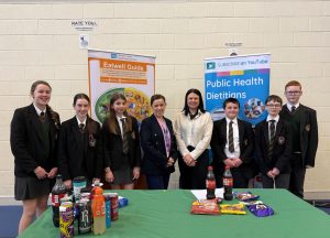 Shauna Robinson And Pamela Mullan Western Trust Health Improvement Department Talk To Year 8 Pupils About Healthy Eating Choices