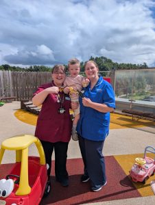 Claire Doherty, Practice Educator; Charlie Mayrn and Roisin Stewart, Senior Staff Nurse