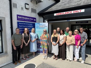 a photo showing staff from the Western Trust and the South West GP Federation at the launch of Multi-Disciplinary Teams for practices in the Southern Sector