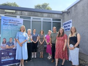 a photo showing staff from the Western Trust and the South West GP Federation at the launch of Multi-Disciplinary Teams for practices in the Southern Sector