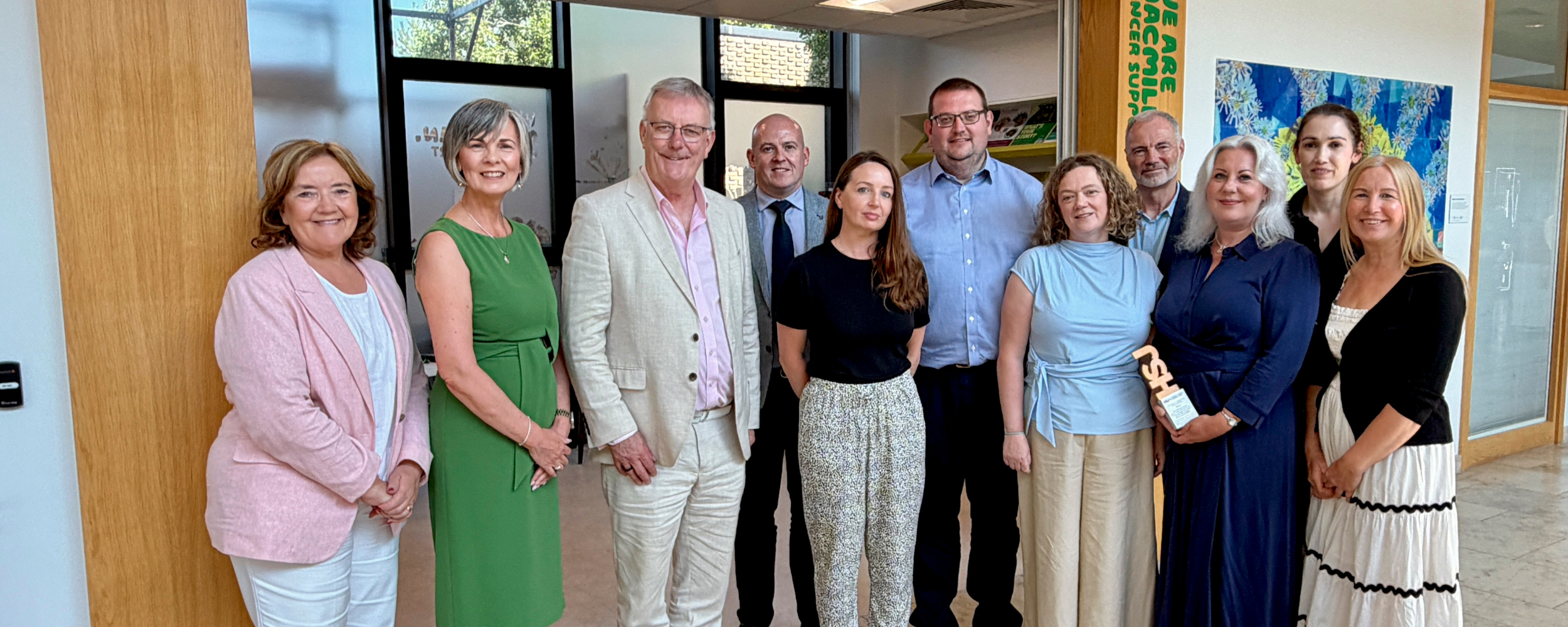 Photograph of Pharmacy Staff with Health Minister Mike Nesbitt at Macmillan Hub