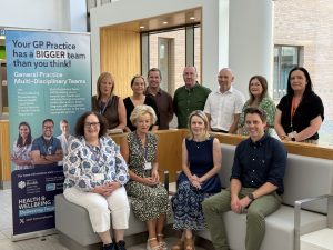 a picture showing staff from the Western Trust and the South West GP Federation at the launch of Multi-Disciplinary Teams in the Southern Sector